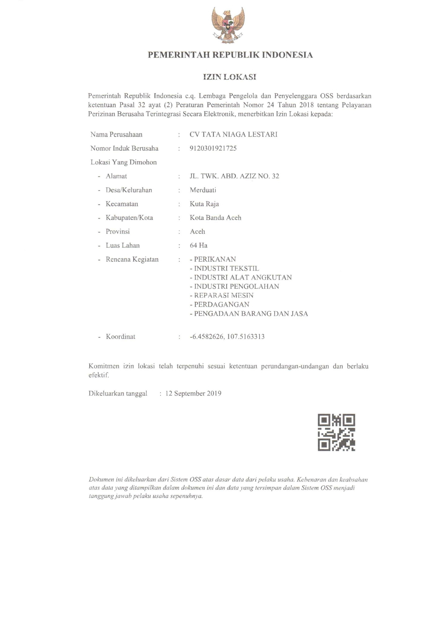 Location Permit - Izin Lokasi