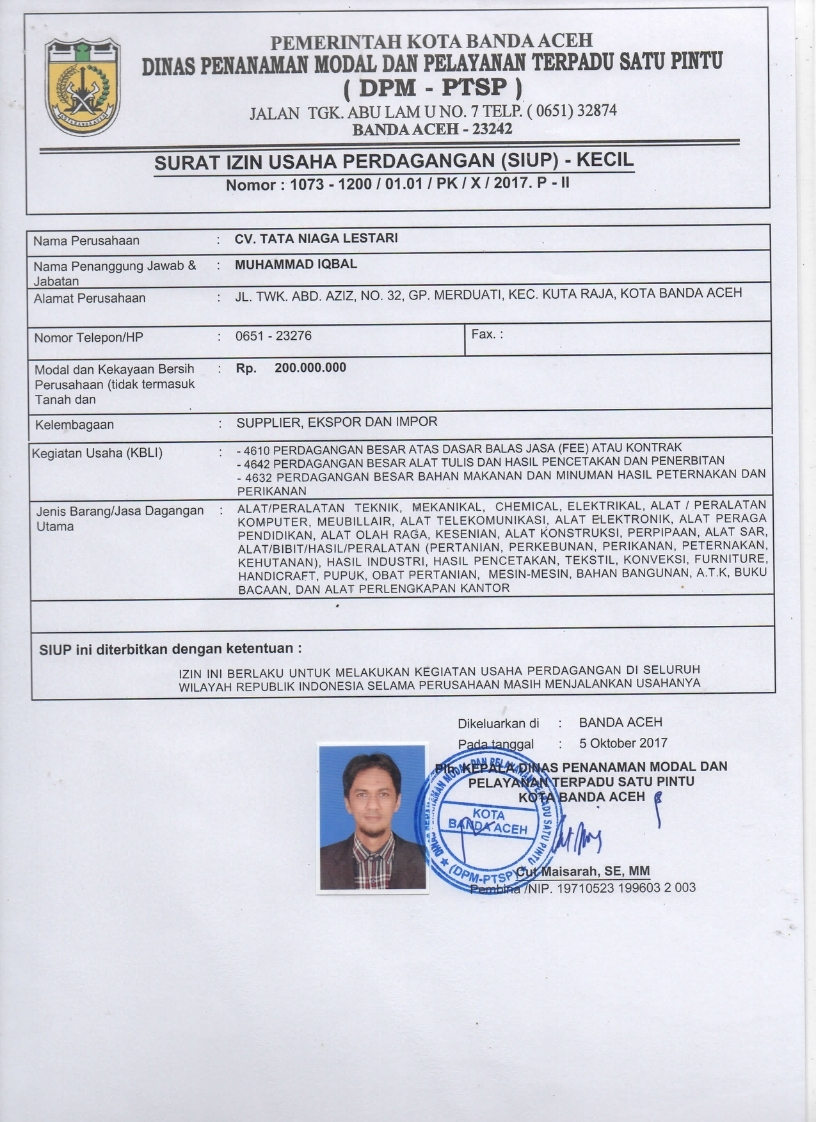 SIUP - Surat Izin Usaha Perdagangan